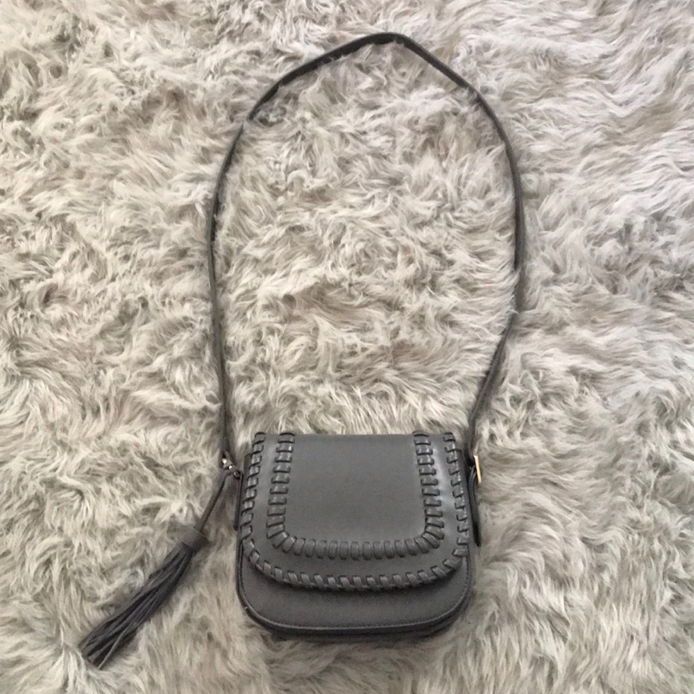 Grey crossbody purse